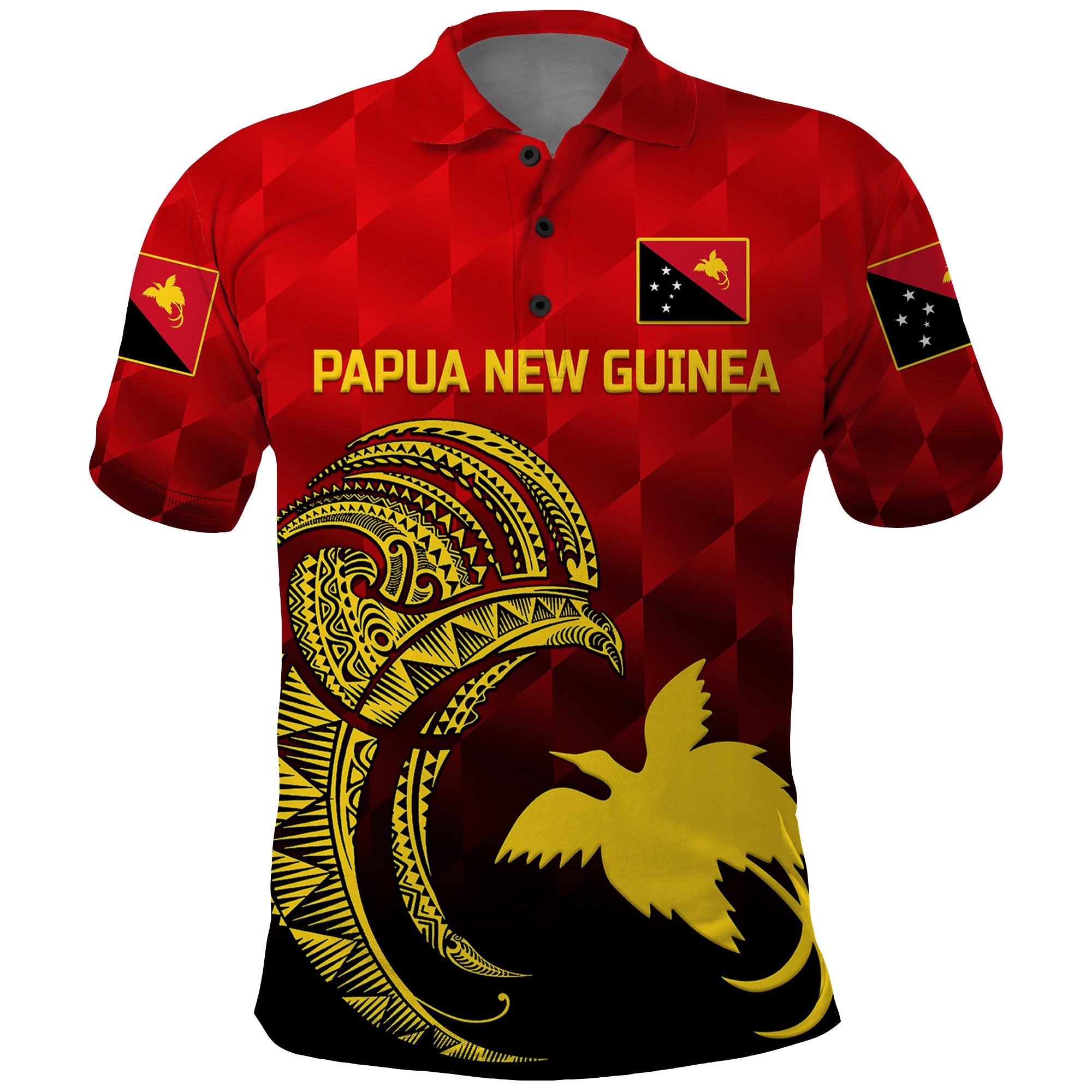 Custom Papua New Guinea Barramundis Cricket Polo Shirt Birds Of Paradise Paradisaea Raggiana Original Red LT8
