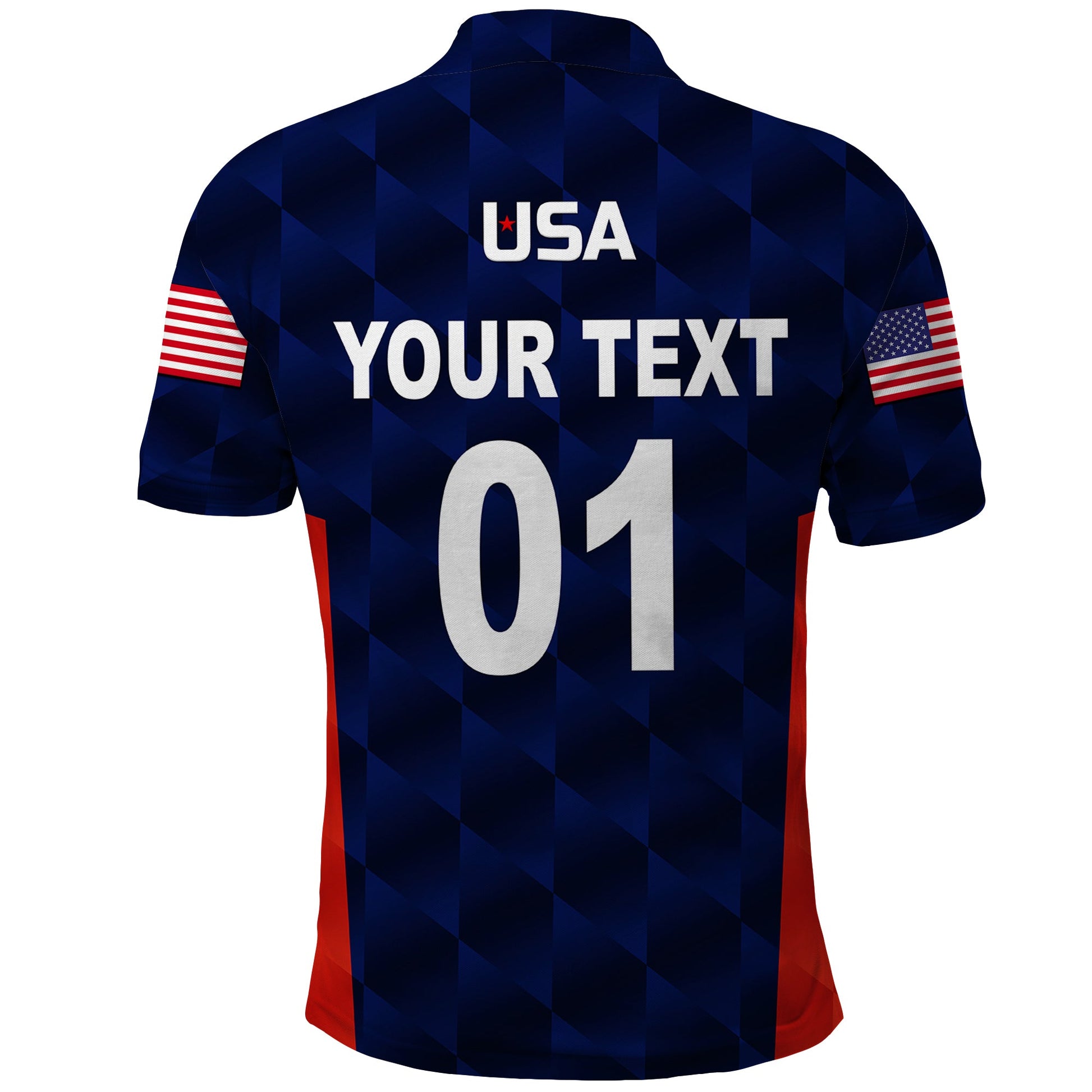Custom United States National Cricket Polo Shirt Team USA Cricket Navy LT8