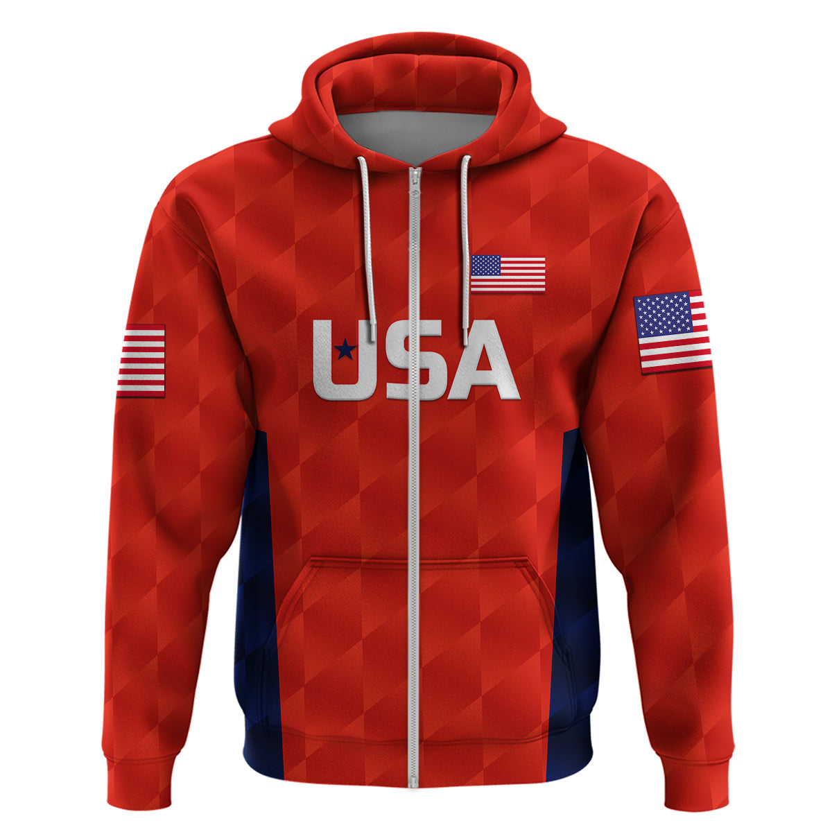Custom United States National CrickeHoodie Team USA Cricket Red LT8