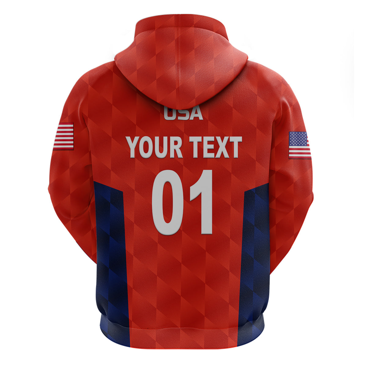 Custom United States National CrickeHoodie Team USA Cricket Red LT8