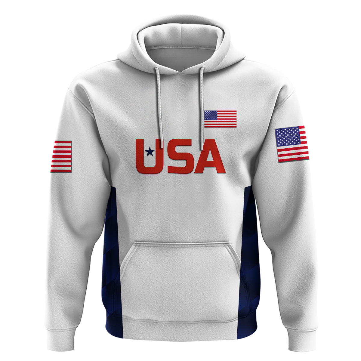 Custom United States National CrickeHoodie Team USA Cricket White LT8