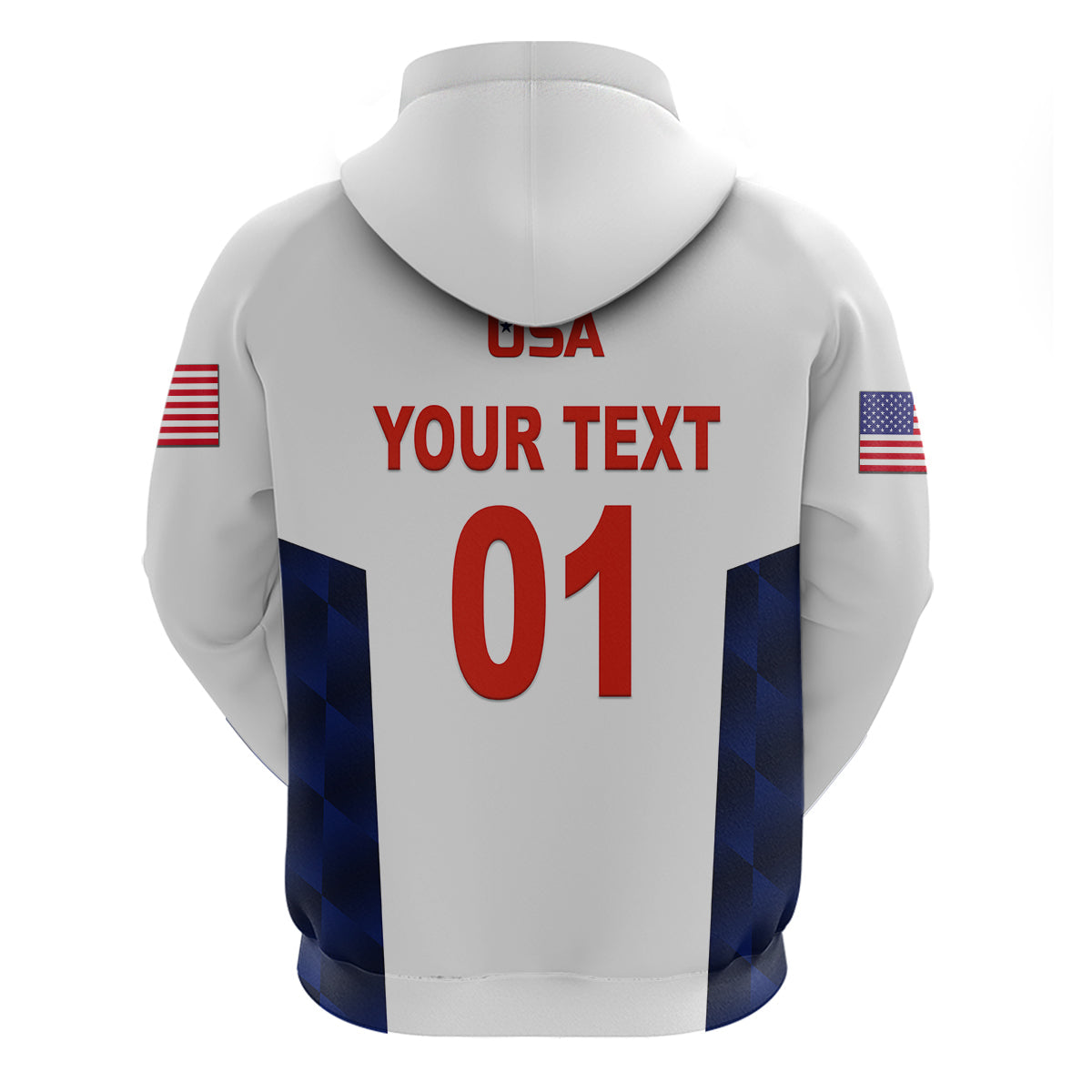 Custom United States National CrickeHoodie Team USA Cricket White LT8