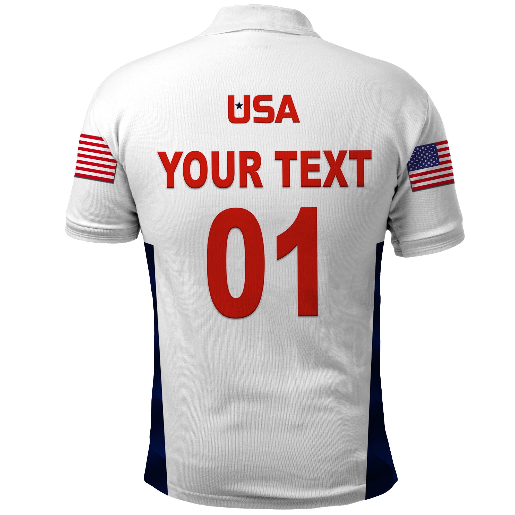 Custom United States National Cricket Polo Shirt Team USA Cricket White LT8