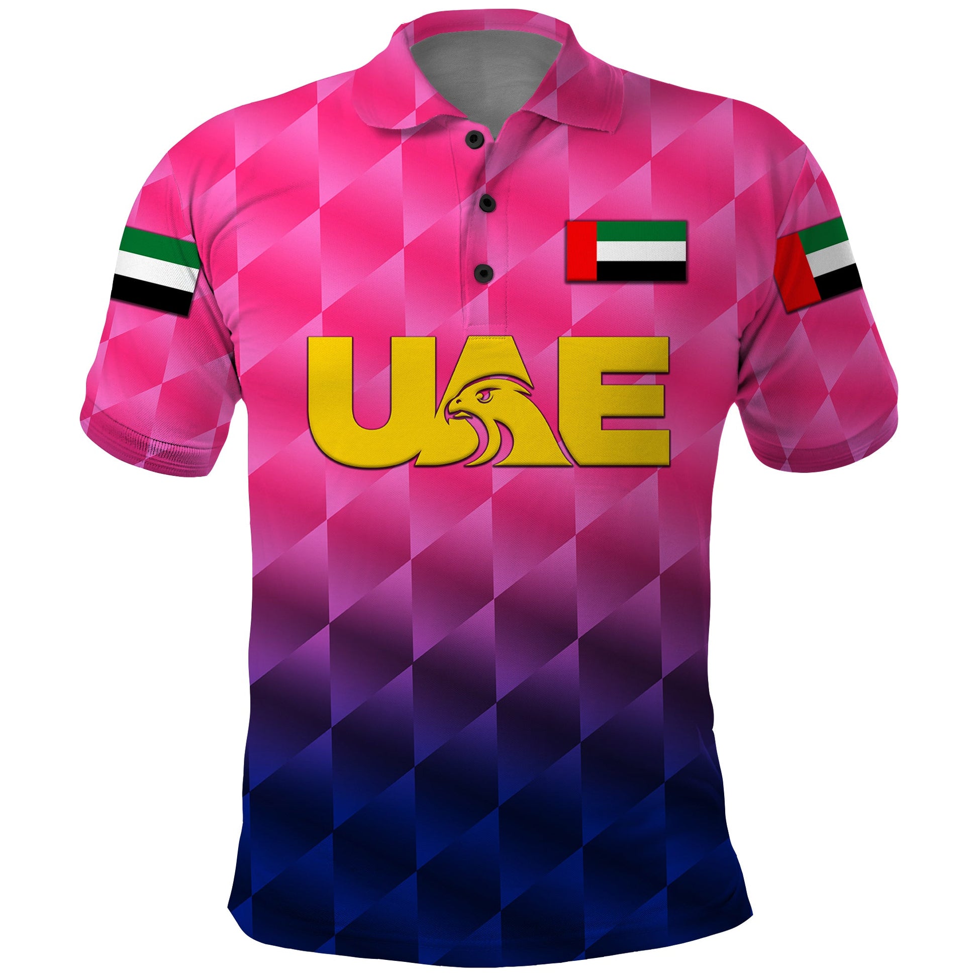 Custom United Arab Emirates UAE Cricket Polo Shirt Falcon Unique Pink LT8