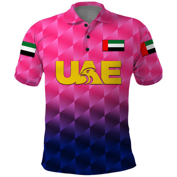 Custom United Arab Emirates UAE Cricket Polo Shirt Falcon Unique Pink LT8