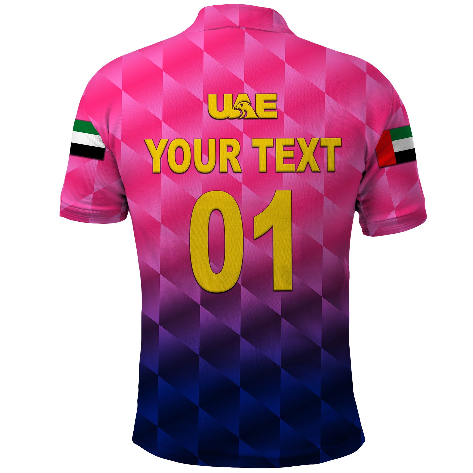 Custom United Arab Emirates UAE Cricket Polo Shirt Falcon Unique Pink LT8