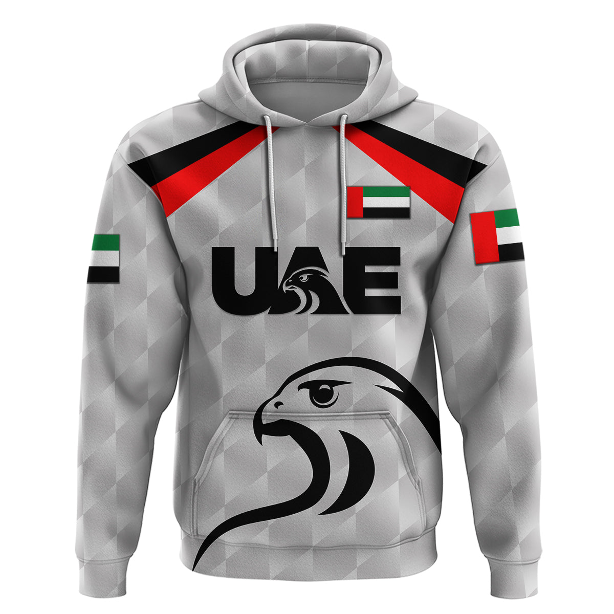 Custom United Arab Emirates UAE CrickeHoodie Falcon Special Grey LT8