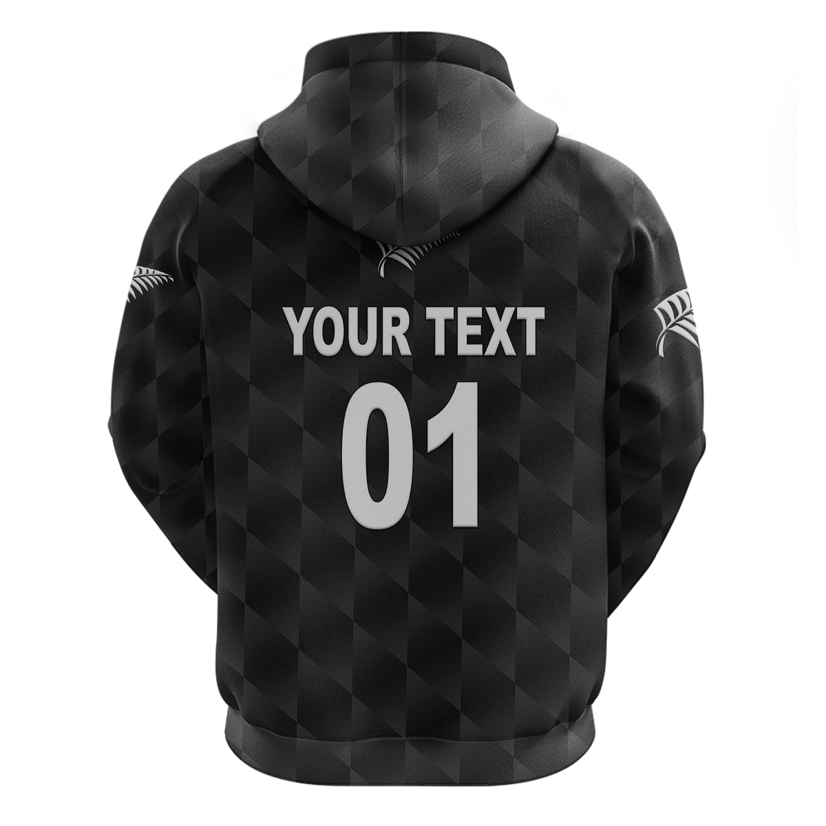 Custom New Zealand CrickeHoodie Silver Fern Unique Black LT8
