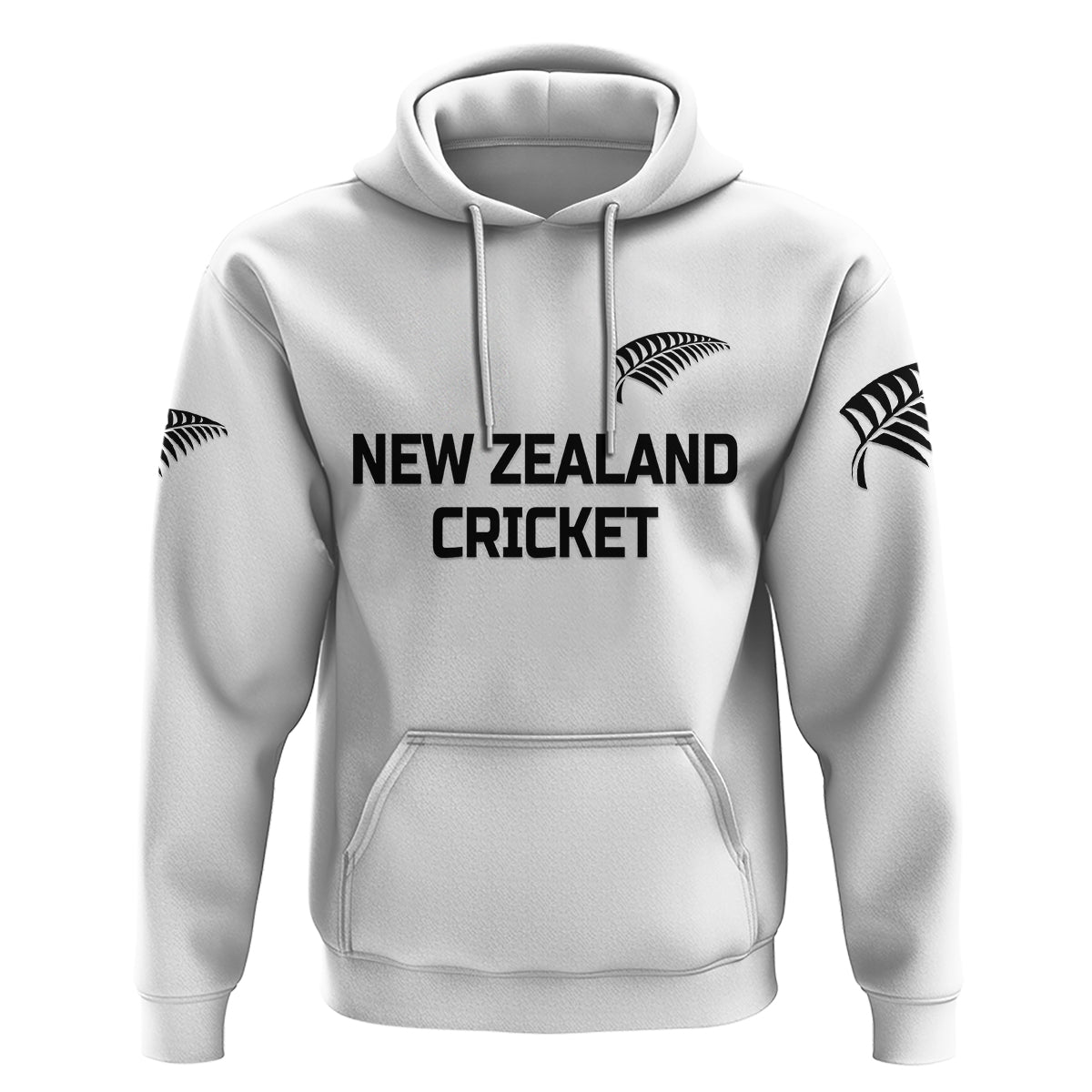 Custom New Zealand CrickeHoodie Silver Fern Unique White LT8