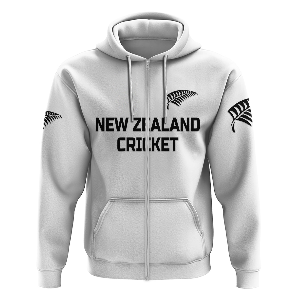Custom New Zealand CrickeHoodie Silver Fern Unique White LT8