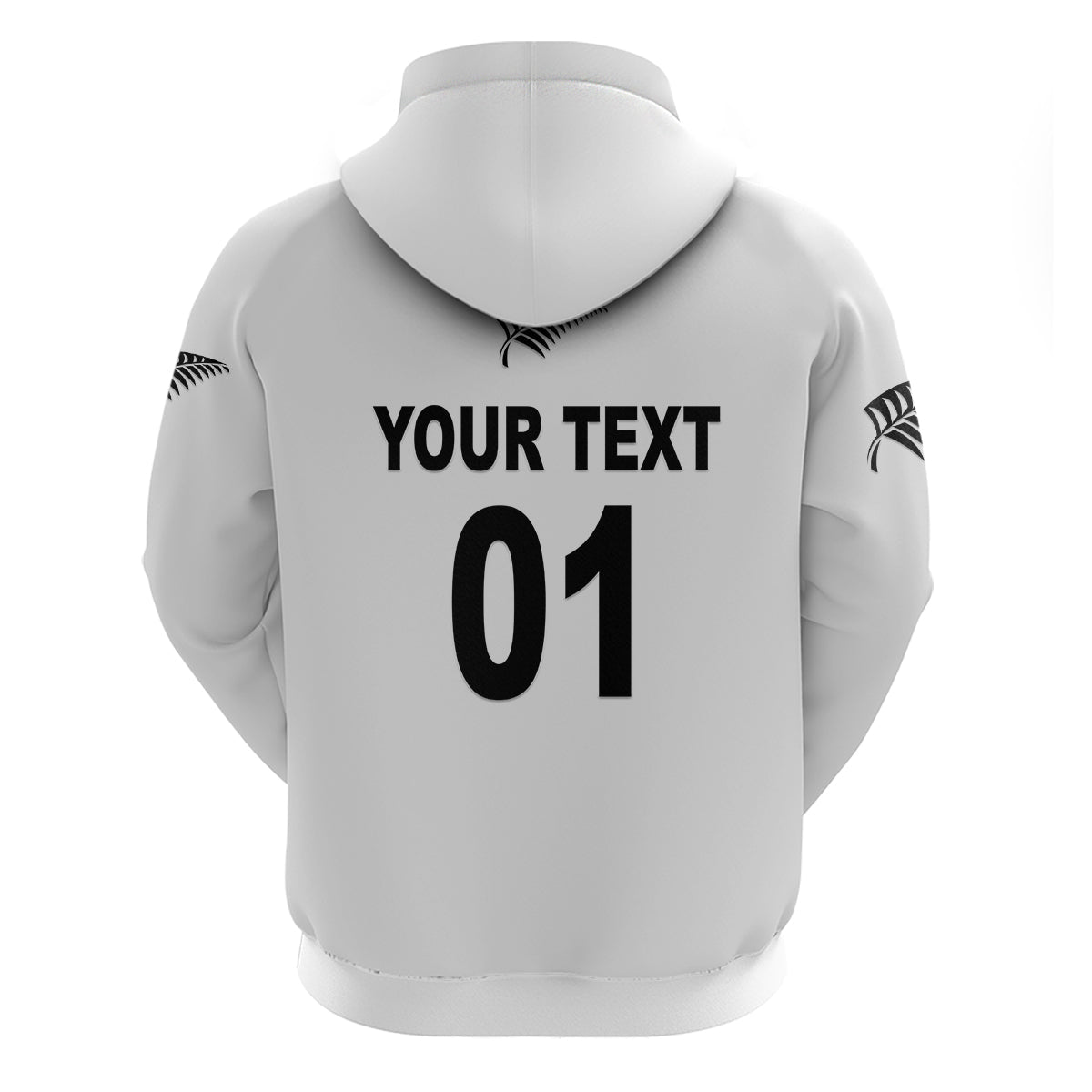 Custom New Zealand CrickeHoodie Silver Fern Unique White LT8