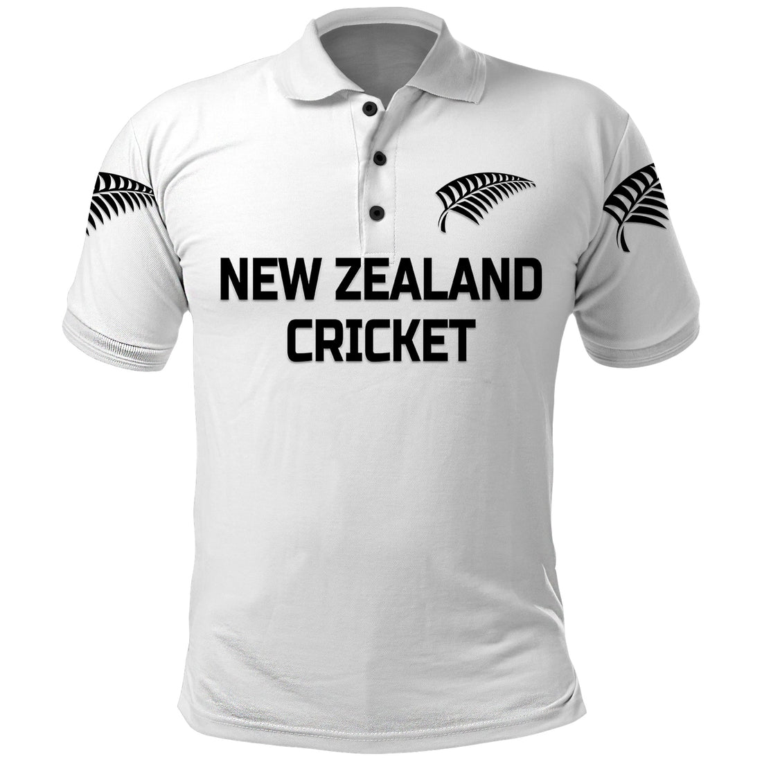 Custom New Zealand Cricket Polo Shirt Silver Fern Unique White LT8
