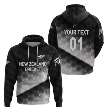 Custom New Zealand CrickeHoodie Silver Fern Unique Gradient LT8