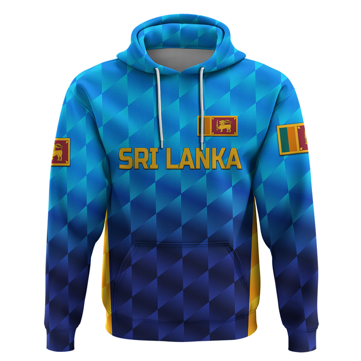 Custom Sri Lanka CrickeHoodie The Lions Unique Gradient Blue LT8
