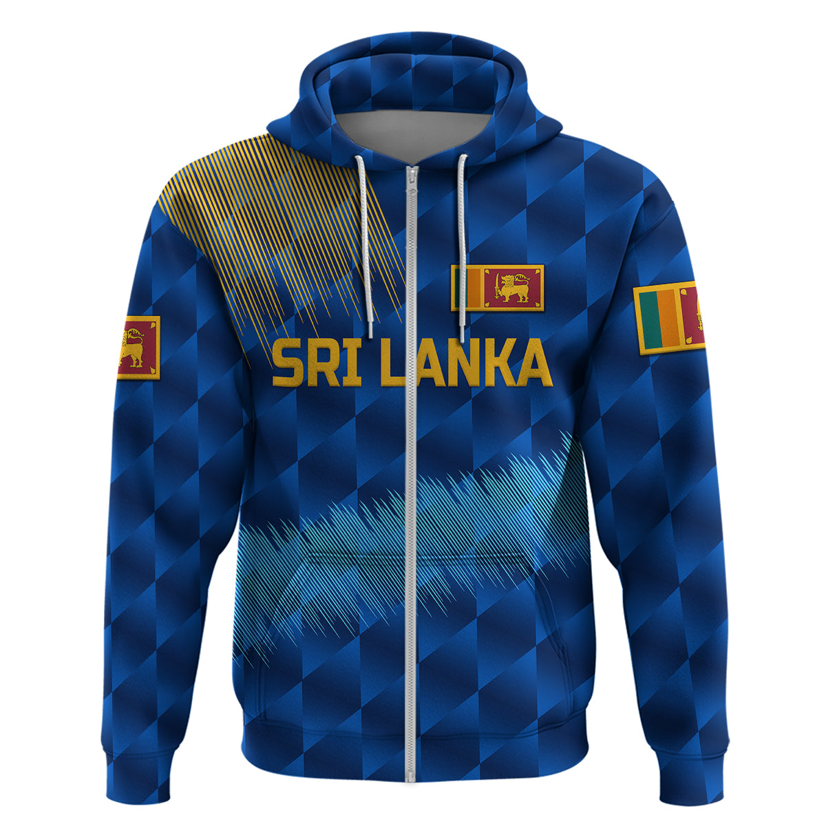 Custom Sri Lanka CrickeHoodie The Lions Special Blue LT8