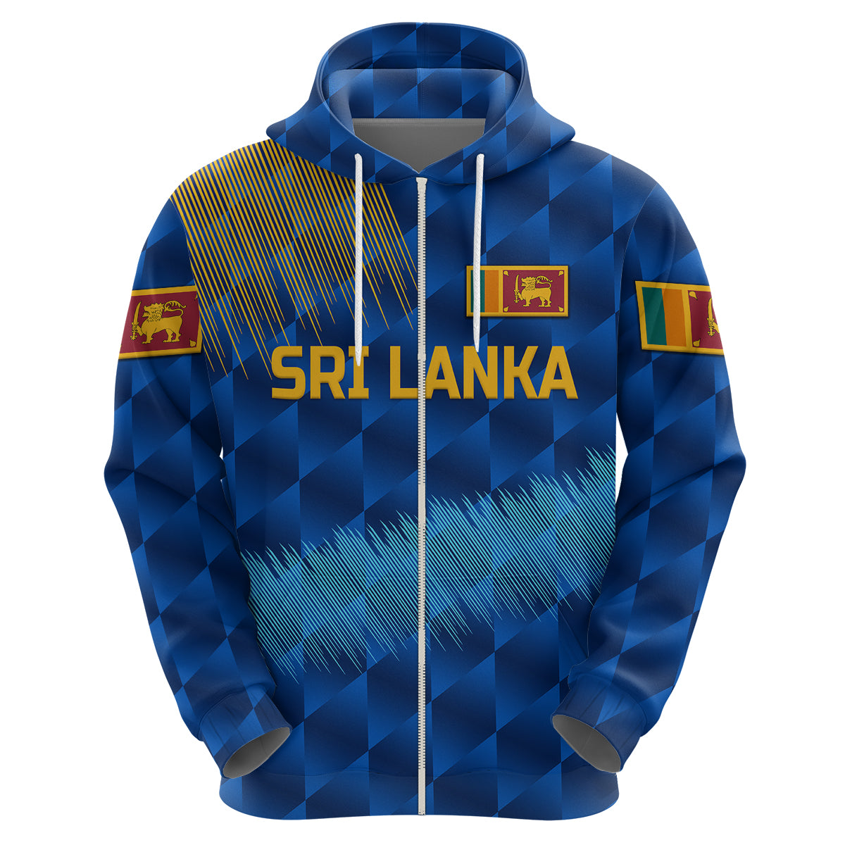 Custom Sri Lanka CrickeHoodie The Lions Special Blue LT8