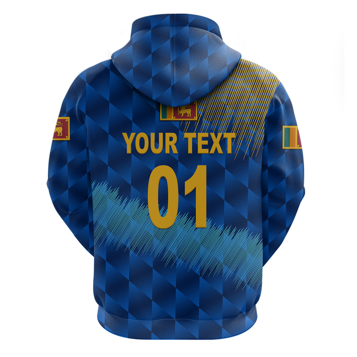 Custom Sri Lanka CrickeHoodie The Lions Special Blue LT8