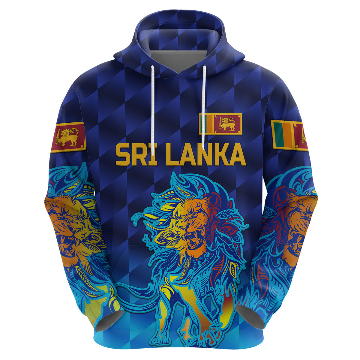 Custom Sri Lanka CrickeHoodie The Lions Pride Version Blue LT8