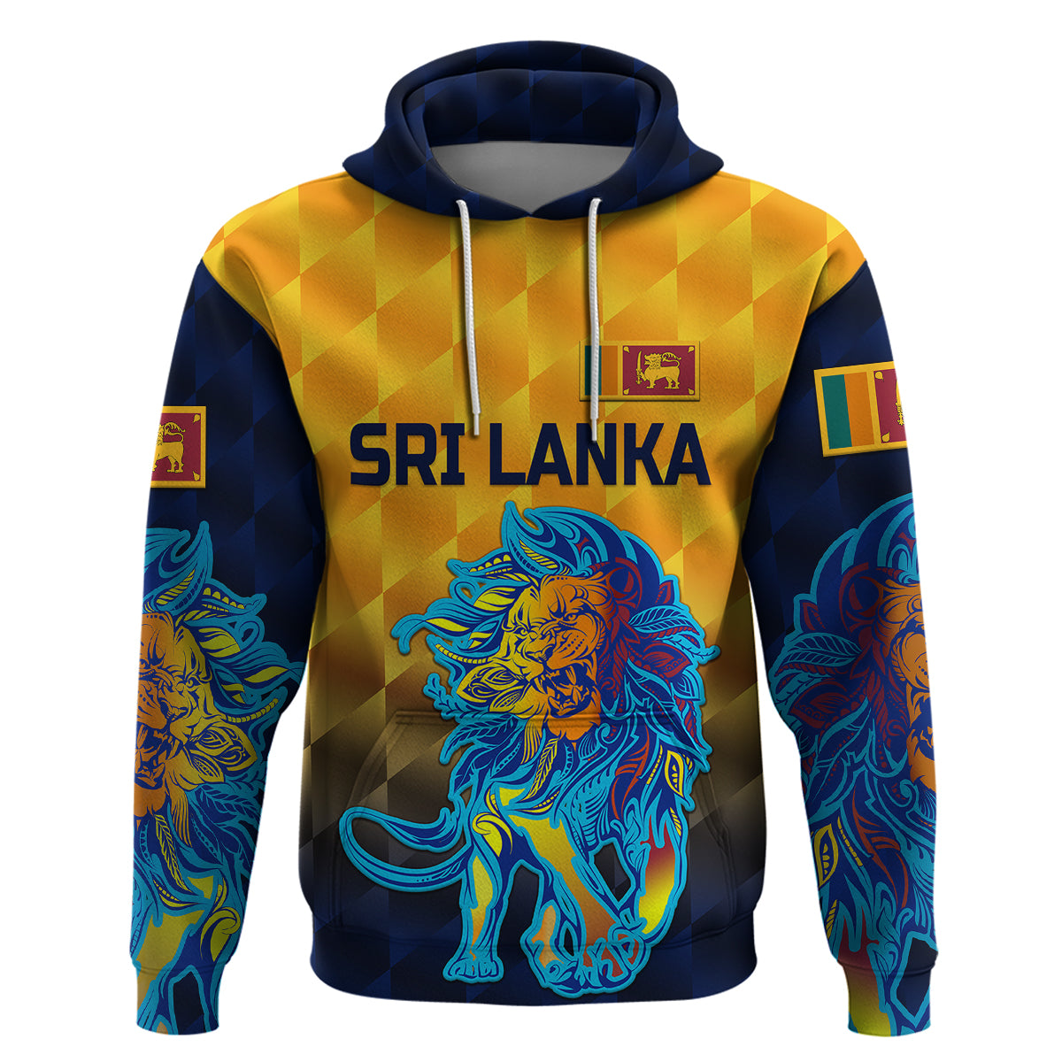 Custom Sri Lanka CrickeHoodie The Lions Pride Version Yellow LT8