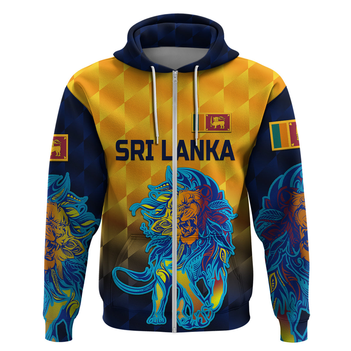 Custom Sri Lanka CrickeHoodie The Lions Pride Version Yellow LT8