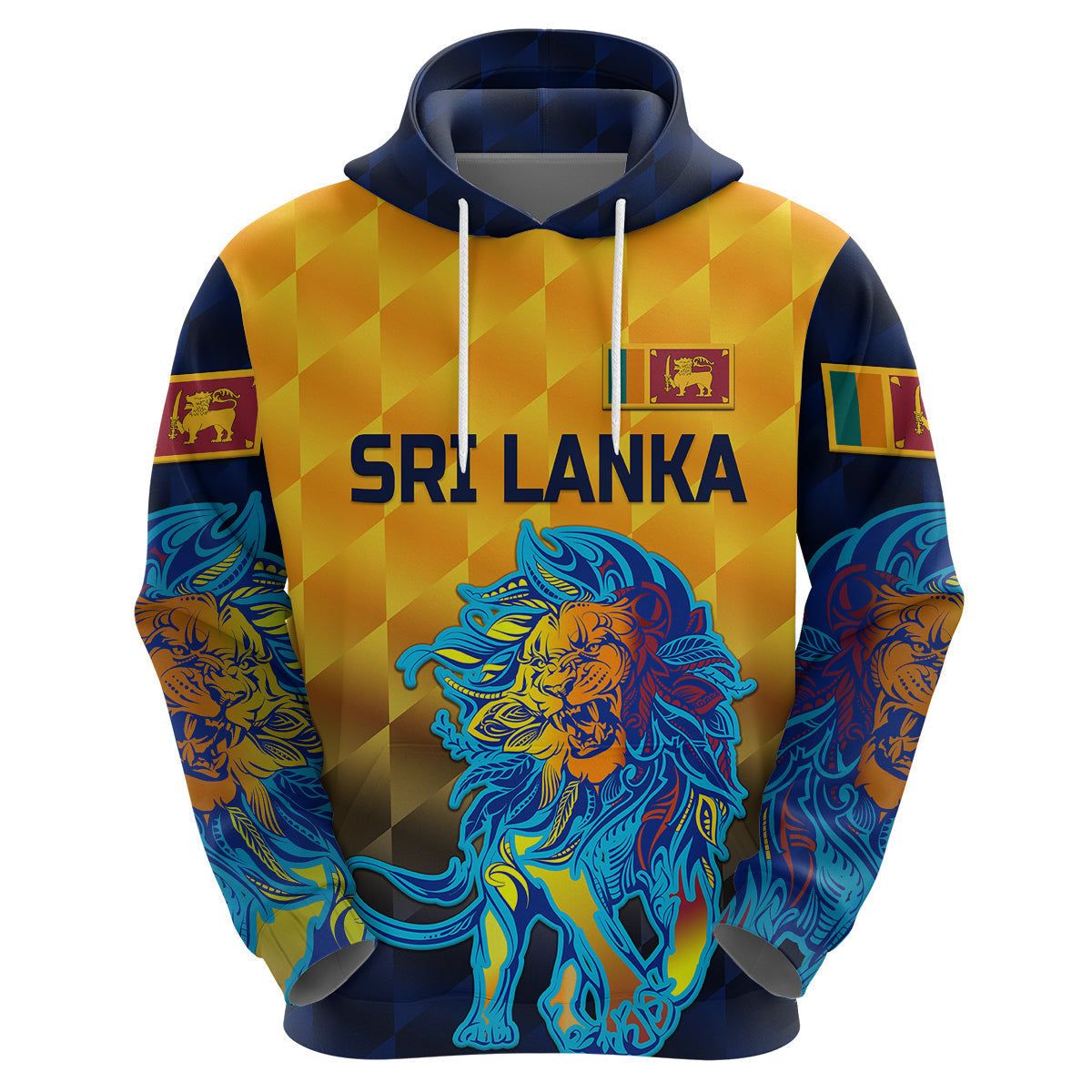 Custom Sri Lanka CrickeHoodie The Lions Pride Version Yellow LT8