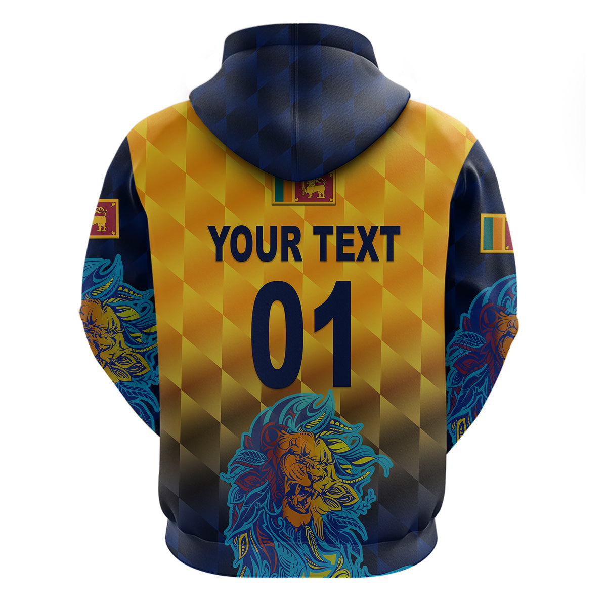 Custom Sri Lanka CrickeHoodie The Lions Pride Version Yellow LT8