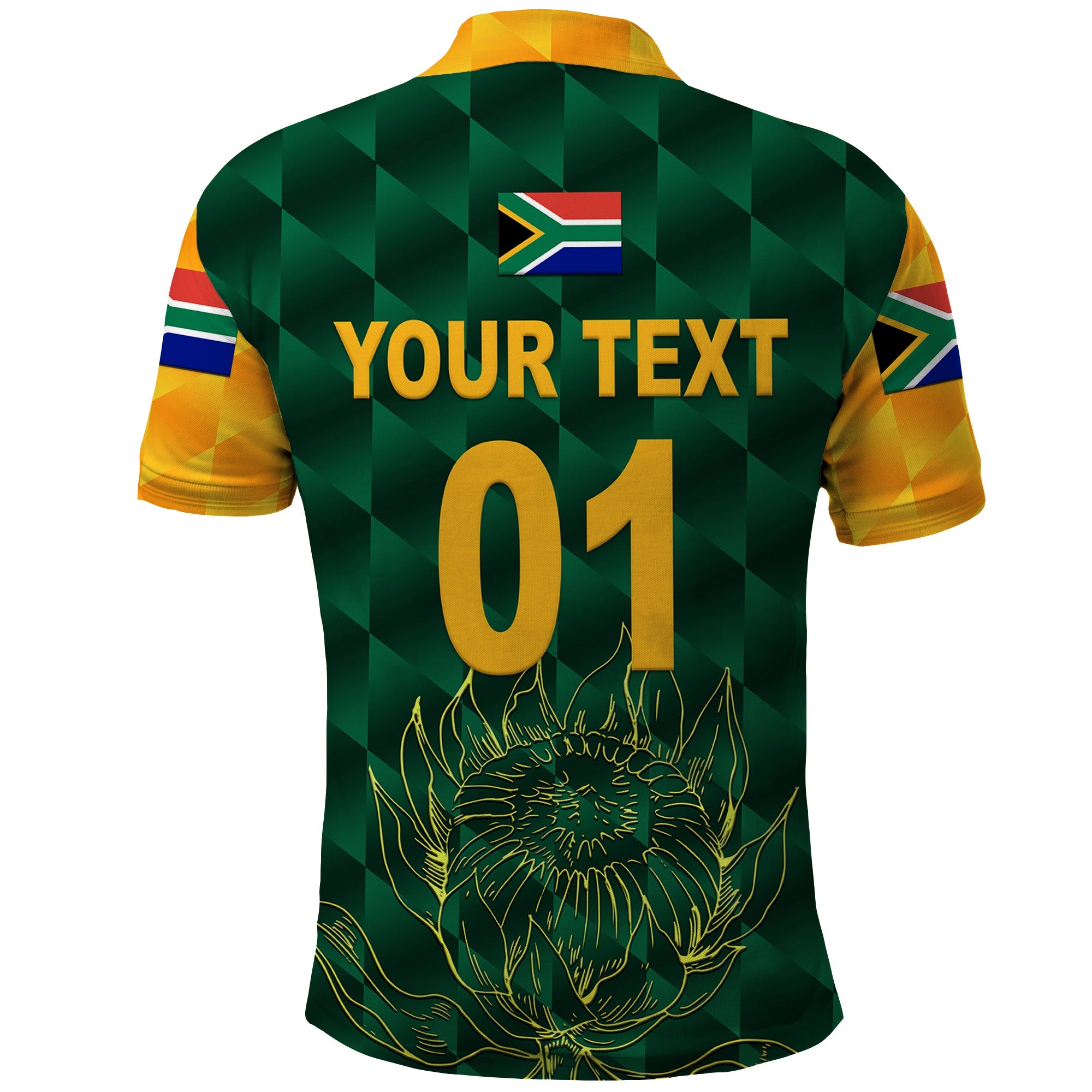Custom South Africa Proteas Cricket Polo Shirt Simple Green LT8