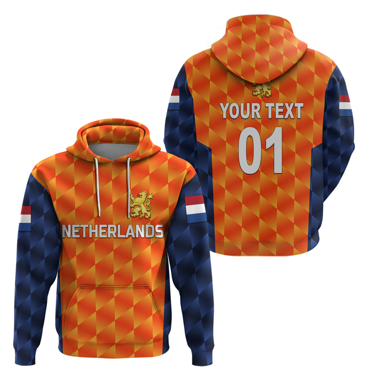 Custom Netherlands Cricket Dutch Lion Hoodie Unique Orange LT8