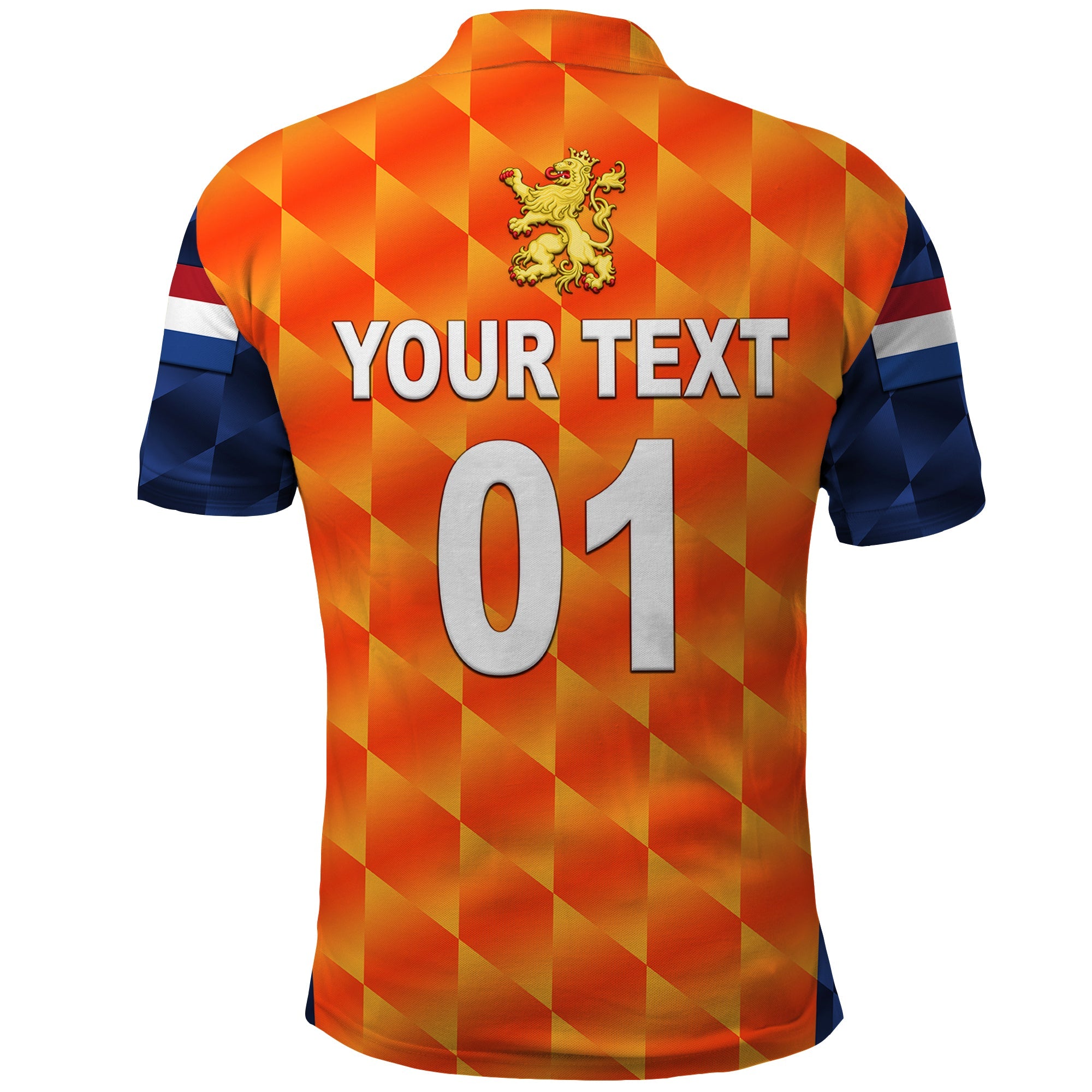 Custom Netherlands Cricket Polo Shirt Dutch Lion Unique Orange LT8