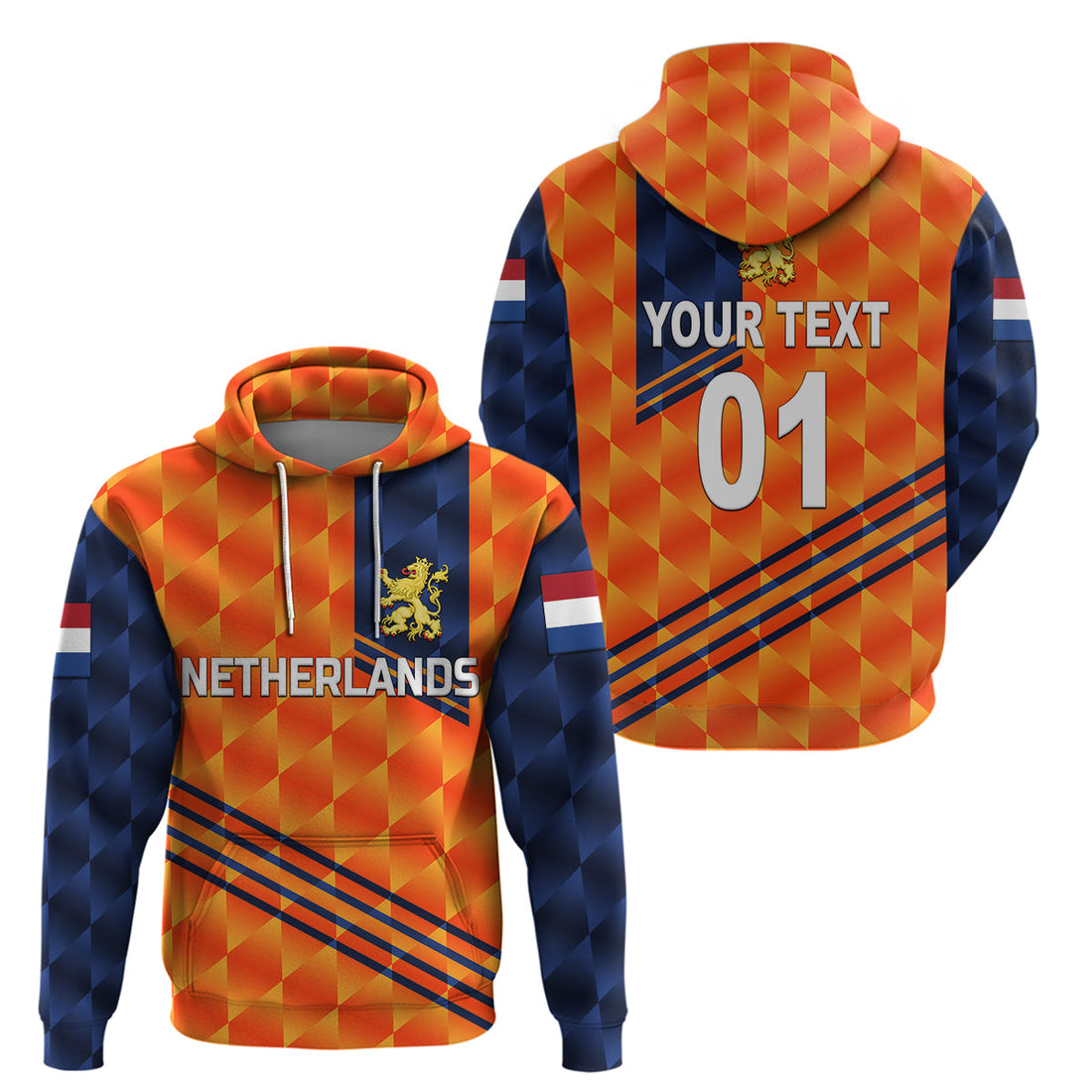 Custom Netherlands Cricket Dutch Lion Hoodie Special Orange LT8