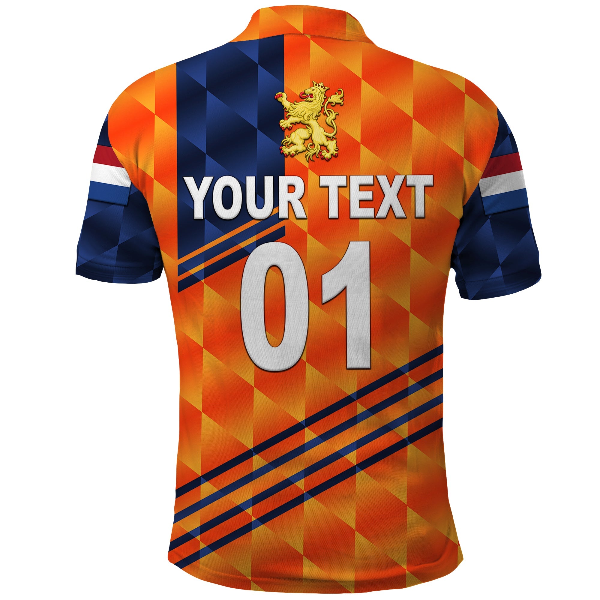 Custom Netherlands Cricket Polo Shirt Dutch Lion Special Orange LT8