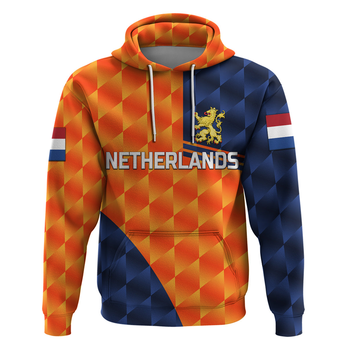 Custom Netherlands Cricket Dutch Lion Hoodie Pride Version Orange LT8