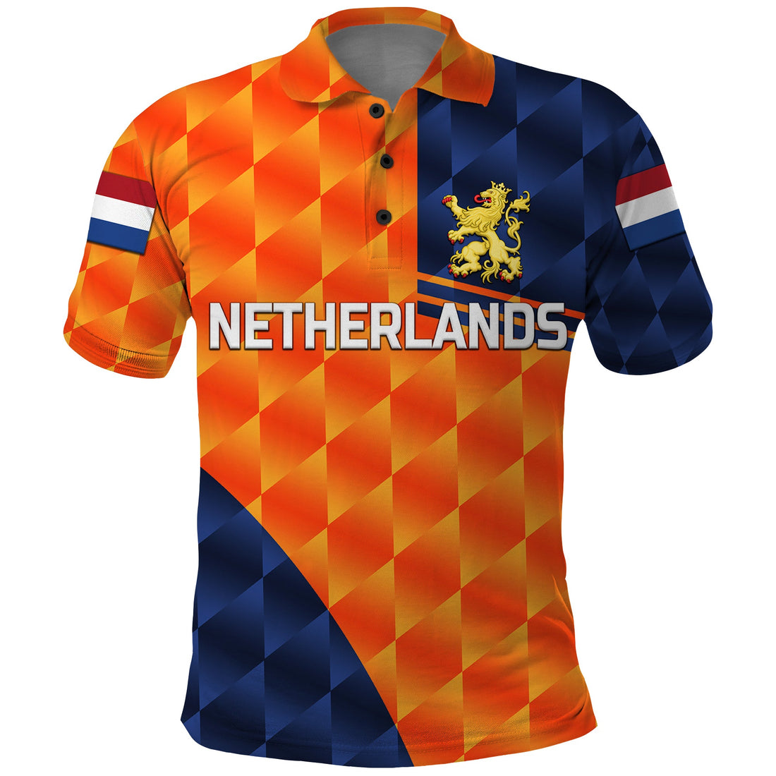 Custom Netherlands Cricket Polo Shirt Dutch Lion Pride Version Orange LT8