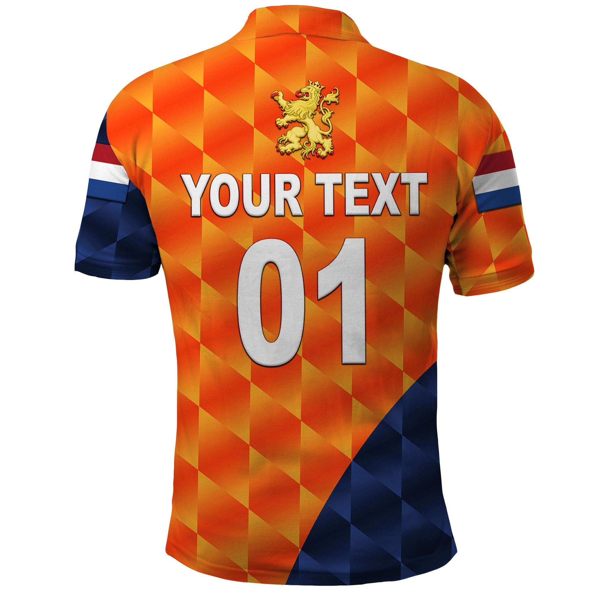 Custom Netherlands Cricket Polo Shirt Dutch Lion Pride Version Orange LT8