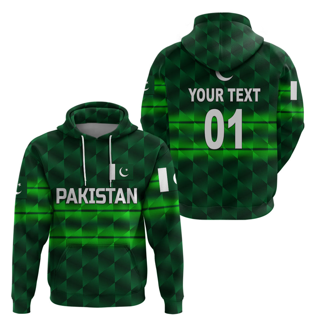 Custom Pakistan CrickeHoodie Pak Shaheens Unique Dark Green LT8