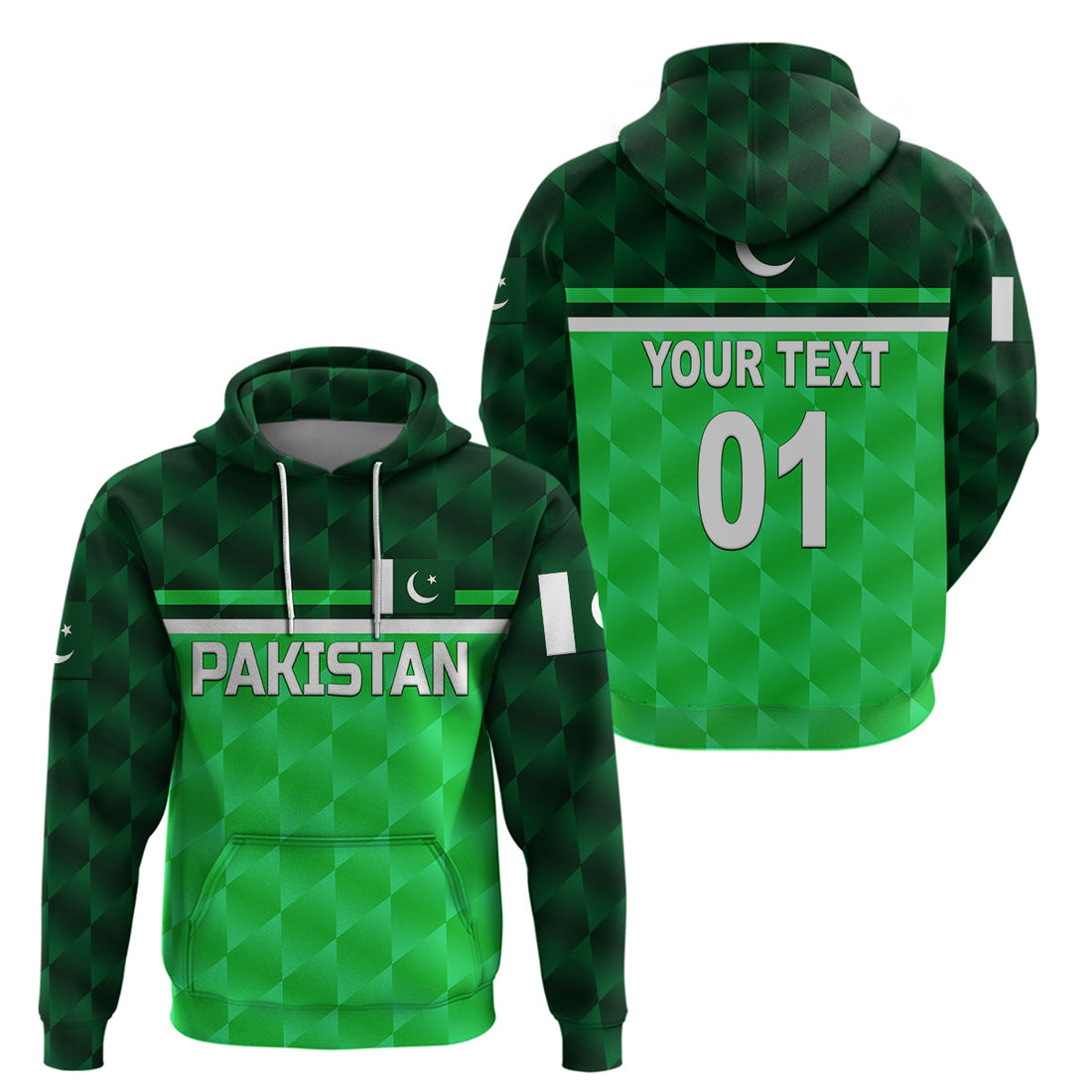 Custom Pakistan CrickeHoodie Pak Shaheens Unique Green LT8