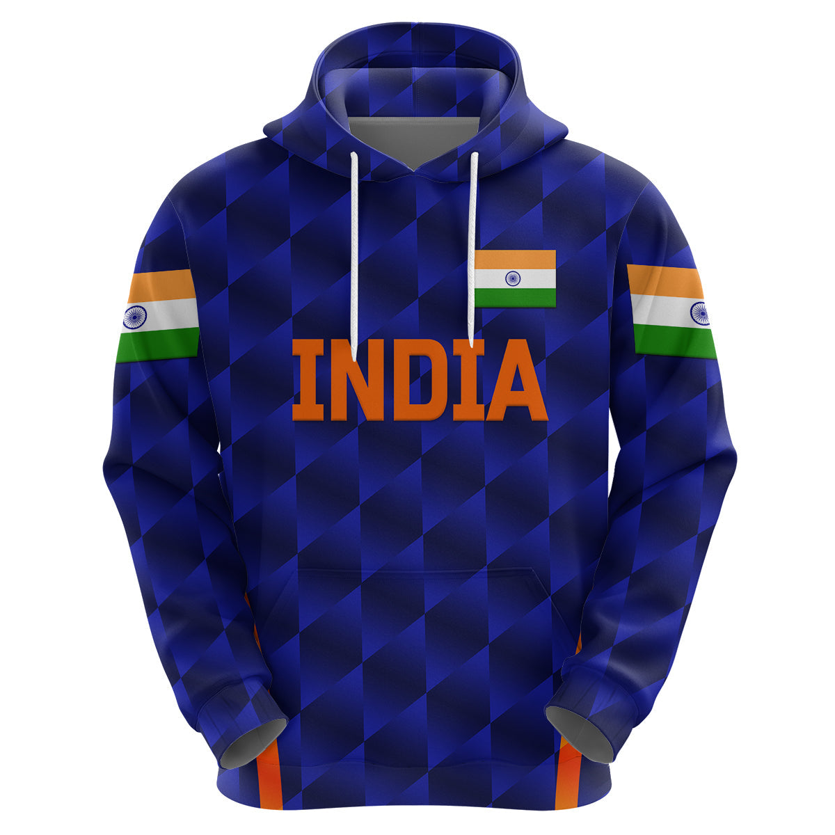 Custom India CrickeHoodie Men In Blue Unique Blue LT8
