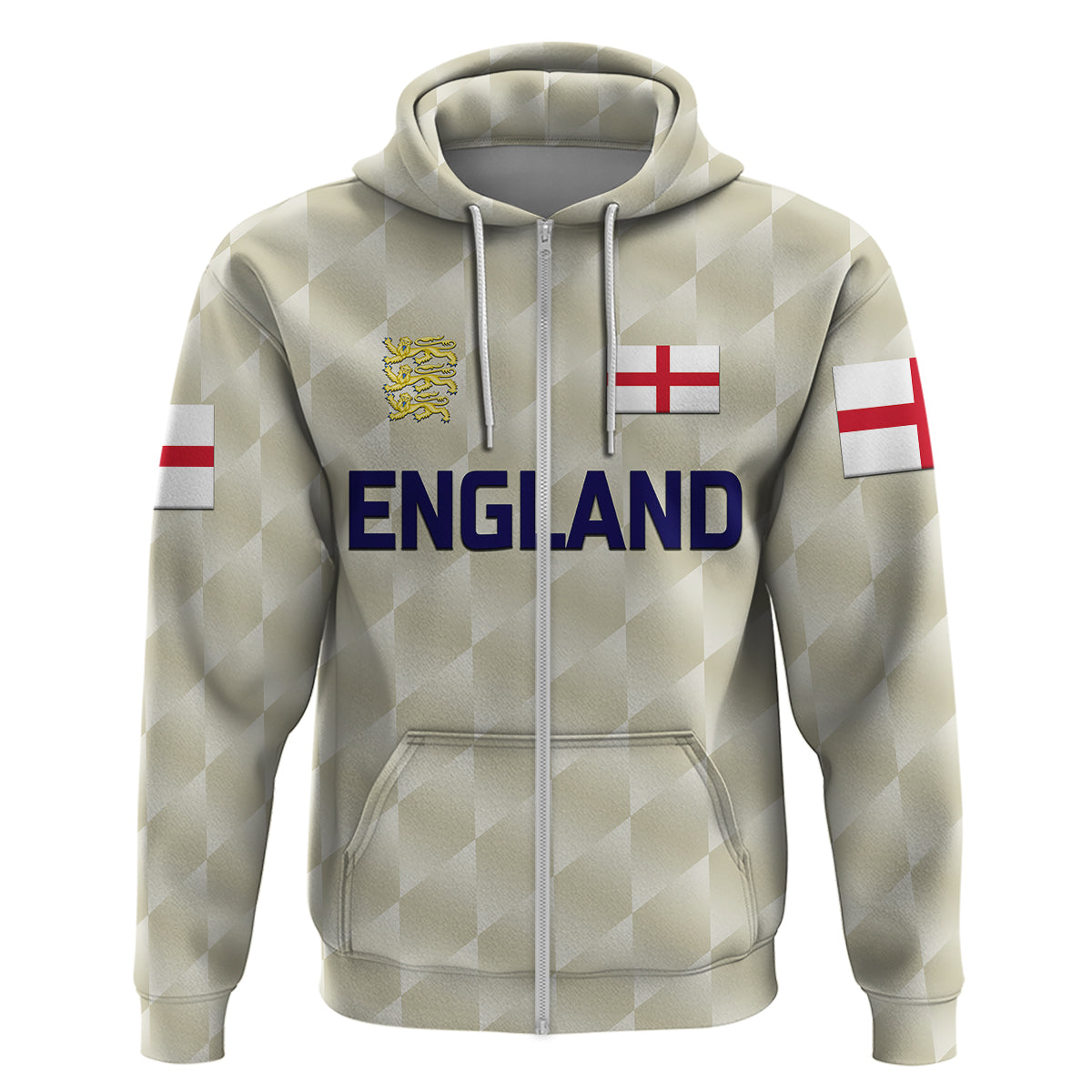 Custom England CrickeHoodie Unique Beige LT8
