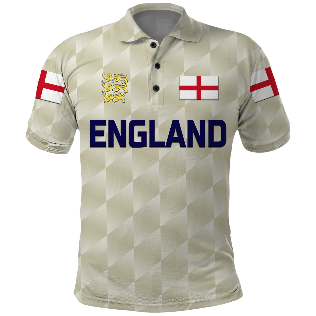 Custom England Cricket Polo Shirt Unique Beige LT8