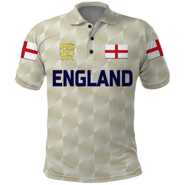 Custom England Cricket Polo Shirt Unique Beige LT8