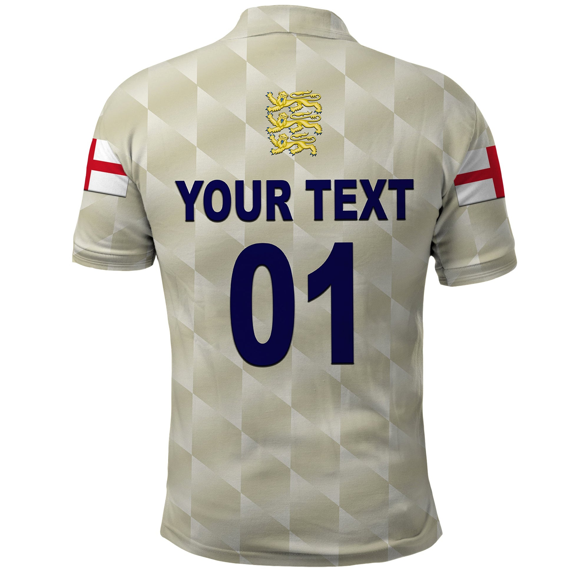 Custom England Cricket Polo Shirt Unique Beige LT8