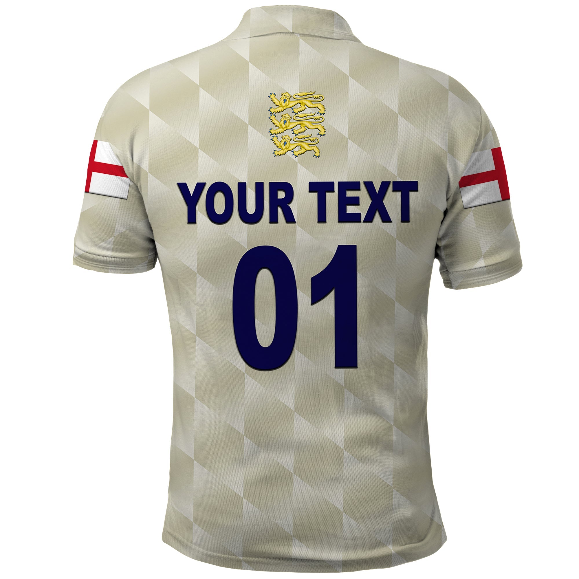 Custom England Cricket Polo Shirt Unique Beige LT8