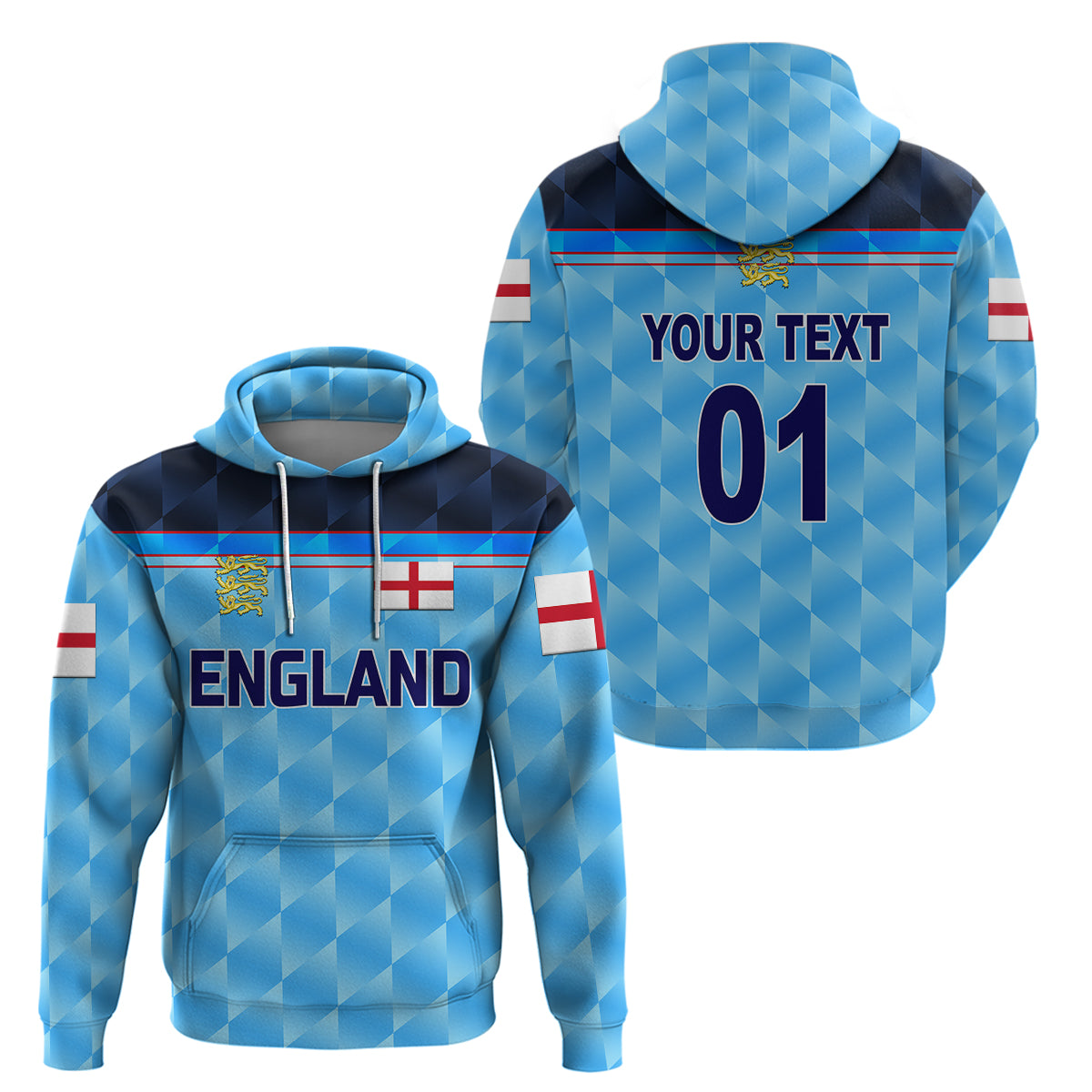 Custom England CrickeHoodie Unique Blue LT8