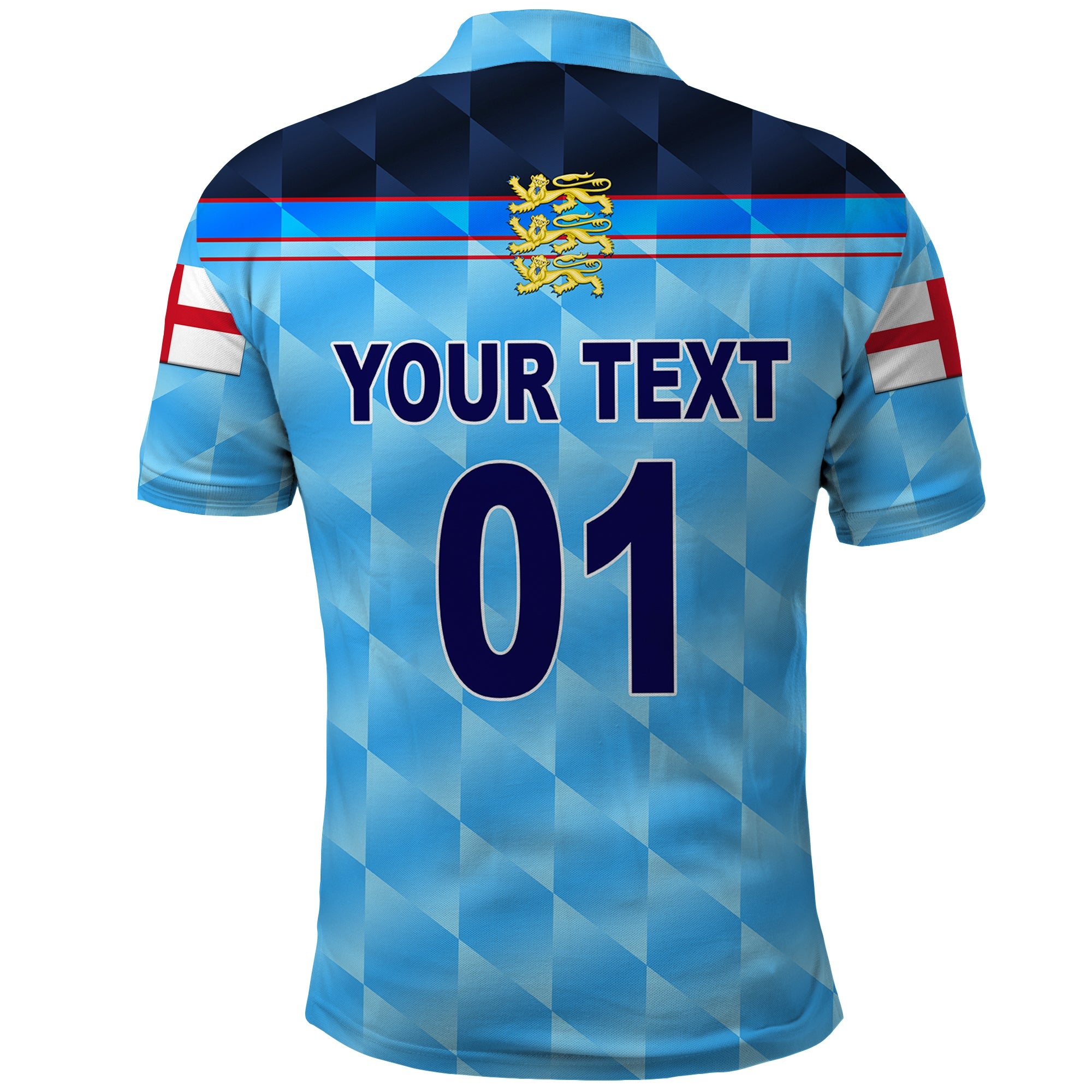 Custom England Cricket Polo Shirt Unique Blue LT8