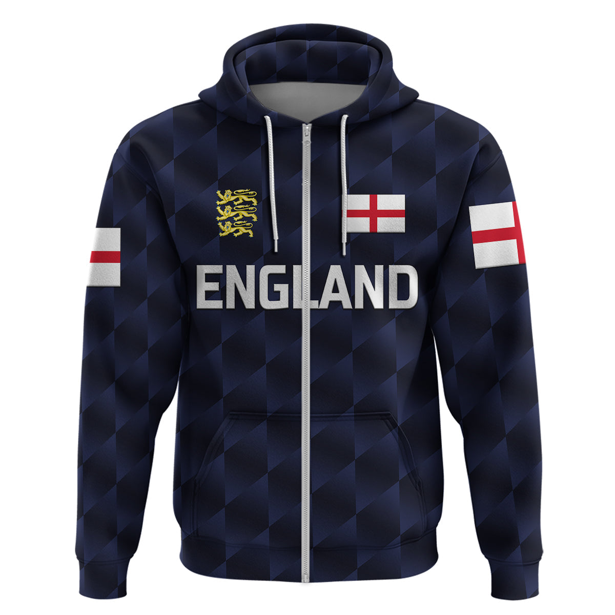 Custom England CrickeHoodie Unique Navy LT8