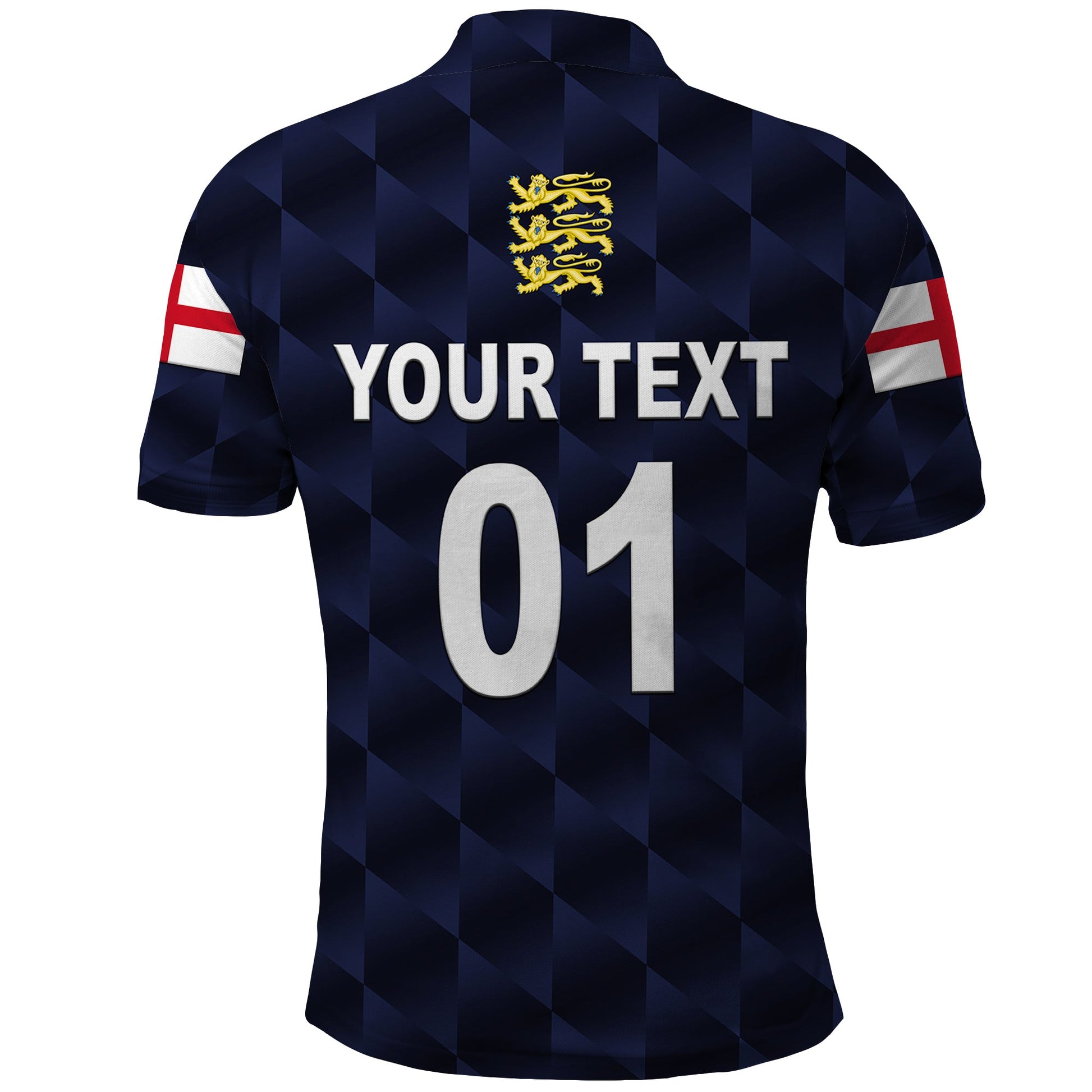 Custom England Cricket Polo Shirt Unique Navy LT8