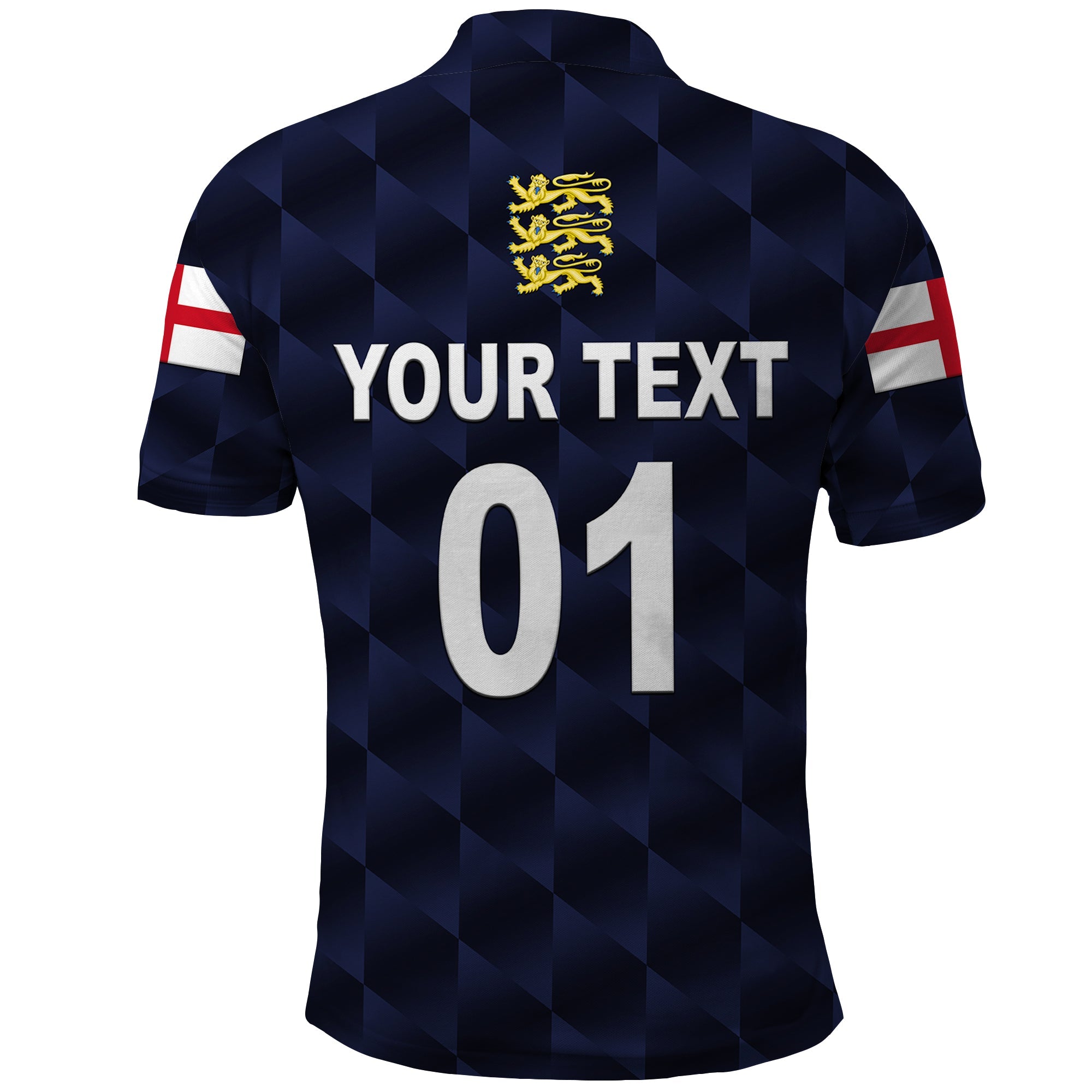 Custom England Cricket Polo Shirt Unique Navy LT8