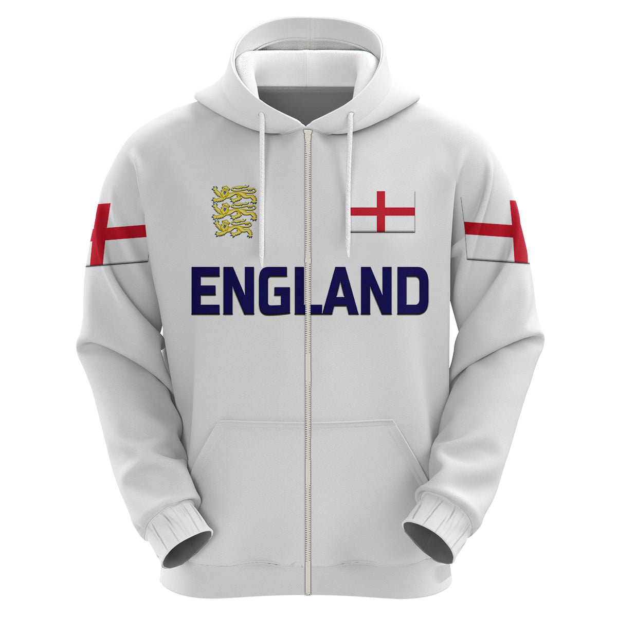 Custom England CrickeHoodie Unique White LT8