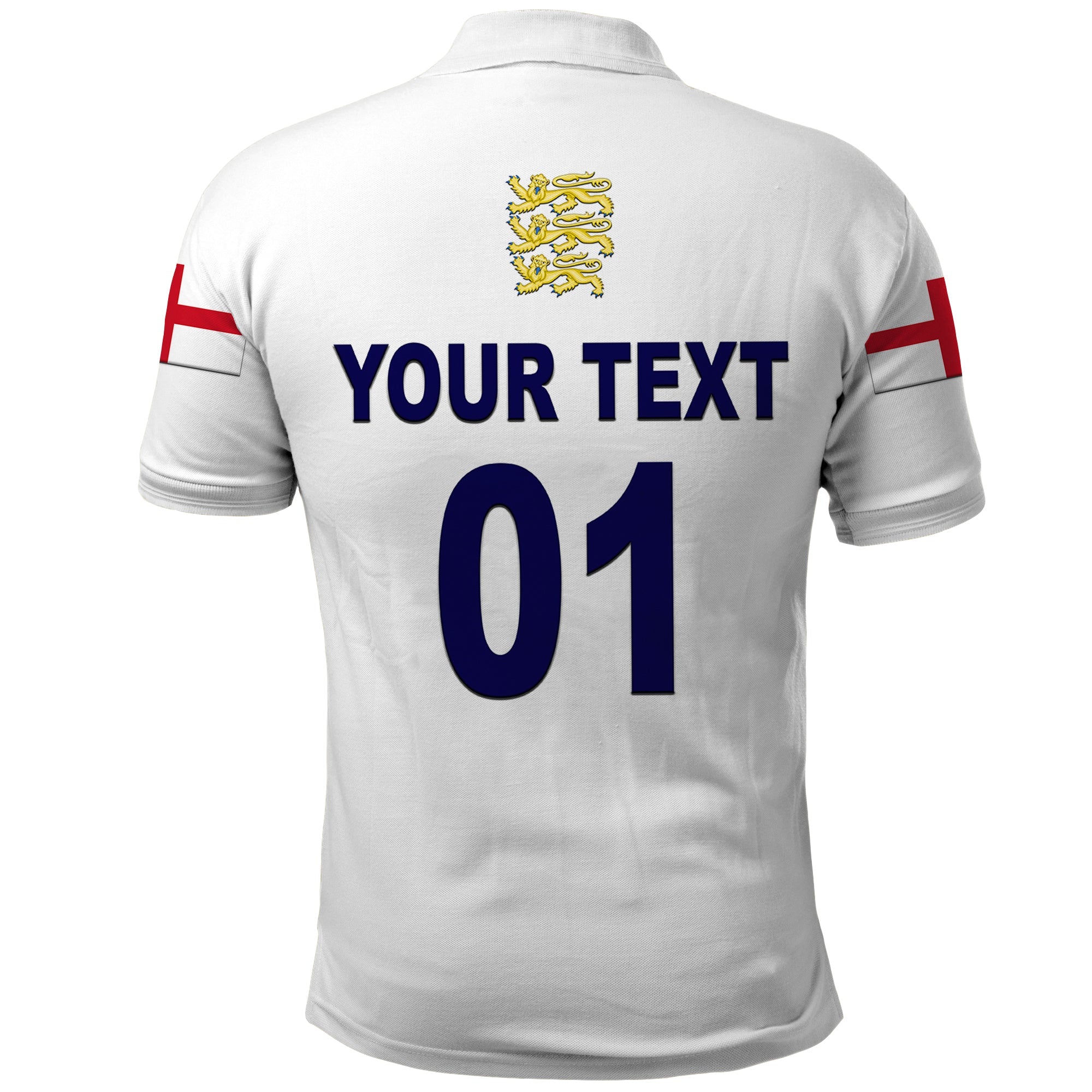 Custom England Cricket Polo Shirt Unique White LT8