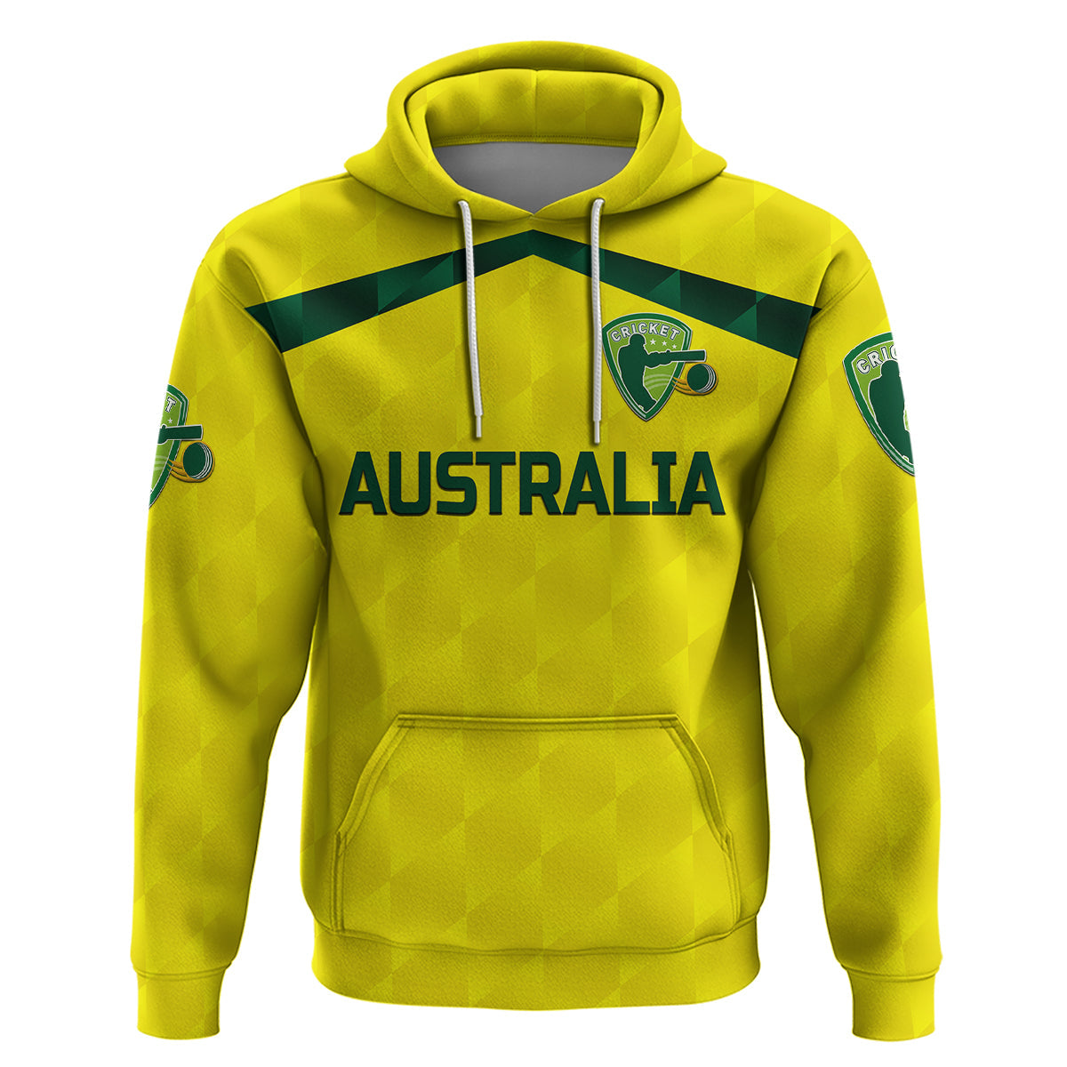 Custom Australia CrickeHoodie Aussie Unique Yellow LT8